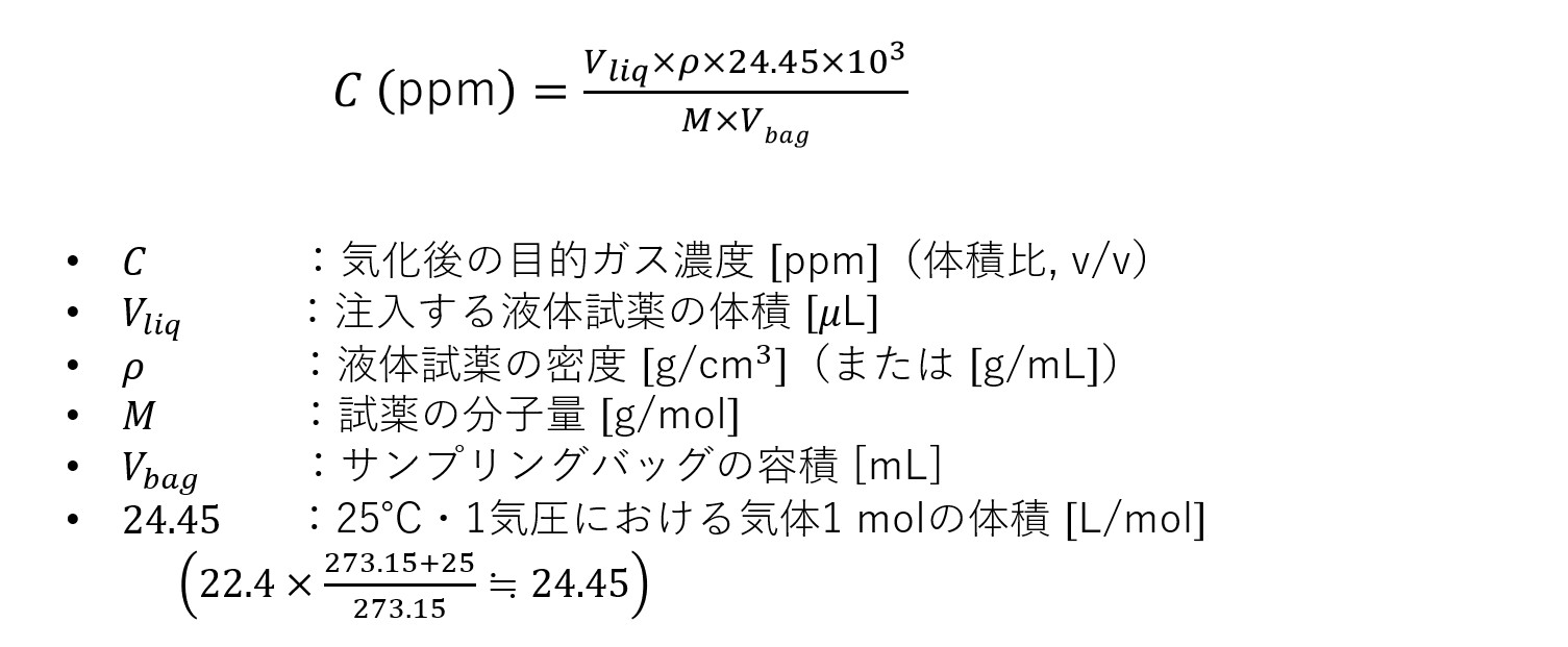 濃度計算の基本式