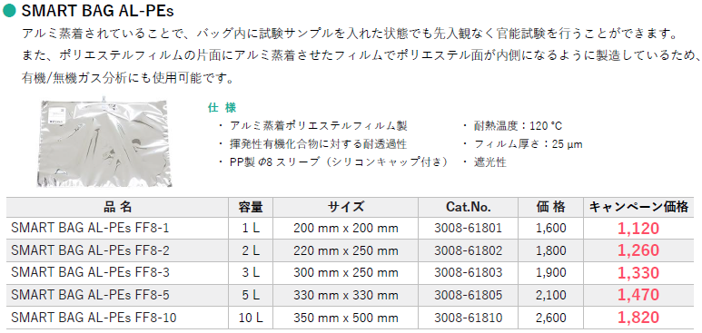SMART BAG AL-PEsキャンペーン価格表